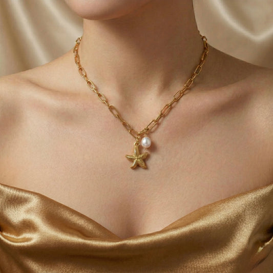 18Kt Gold Plated Coastal Luxe Pendant Necklace
