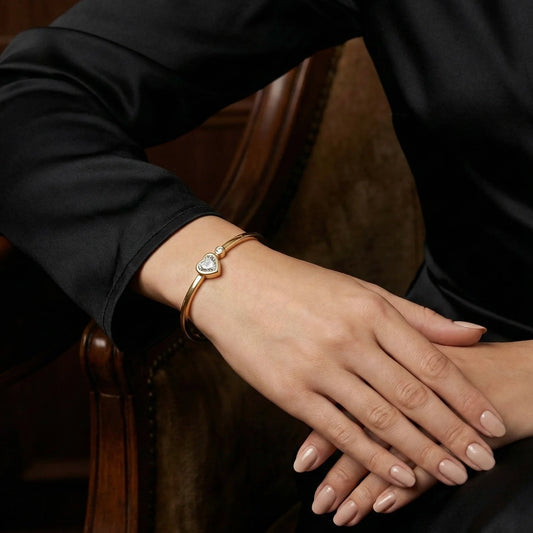 18KT Gold Plated Crystal Love Bracelet