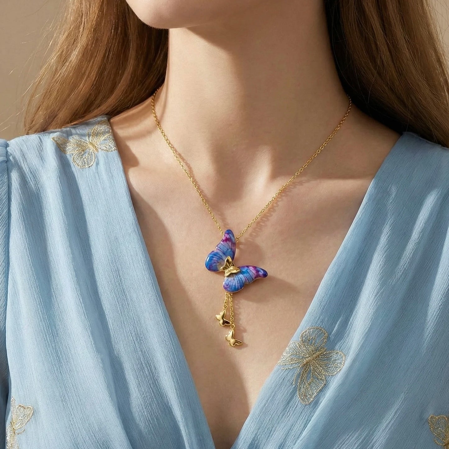 18KT Gold Plated Dreamfly Butterfly Necklace