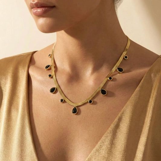 18KT Gold Plated Luxe Serene Drip Necklace