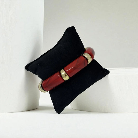 18KT Gold Plated Cherry Luxe Resin Bracelet