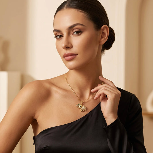 18Kt Gold Plated Lucky Elephant Necklace
