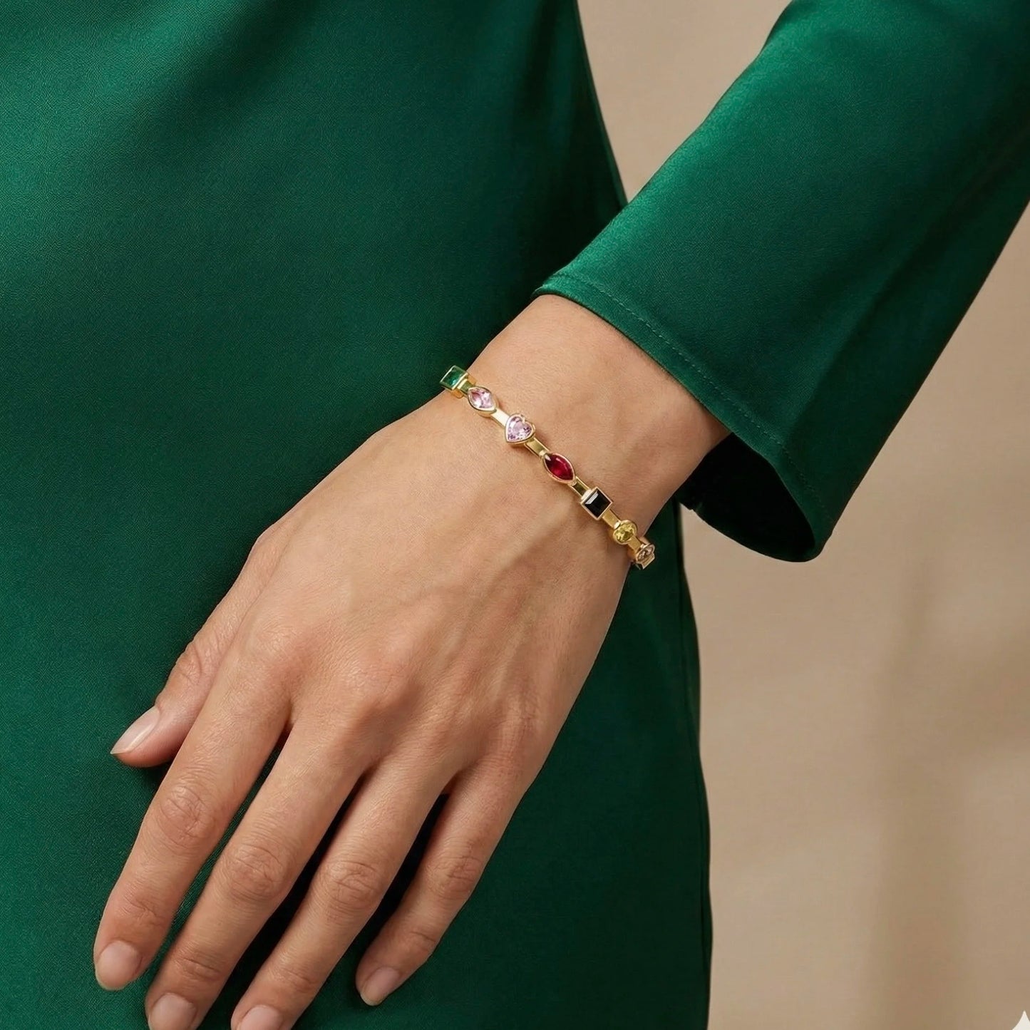 Vintage Multi-Stone Bangle