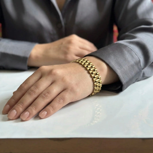 18Kt Gold Plated Luxury Link Bracelet