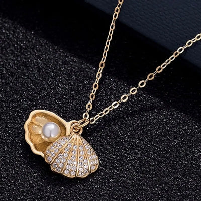 Secret Pearl Shell Pendant Necklace