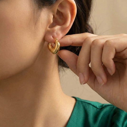 18KT Gold Plated Mini Luxe Hoops