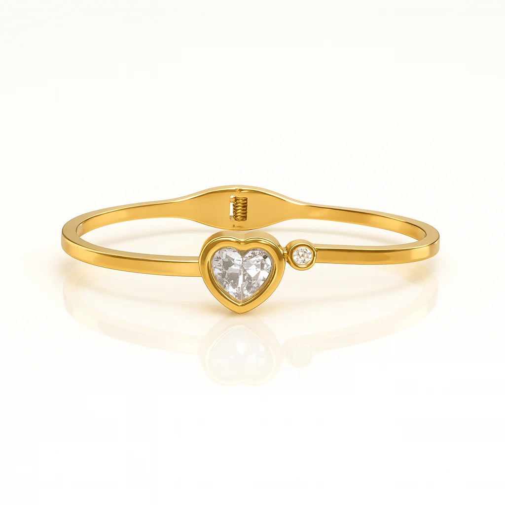 Crystal Love Gold Bracelet