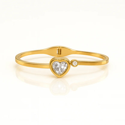 Crystal Love Gold Bracelet