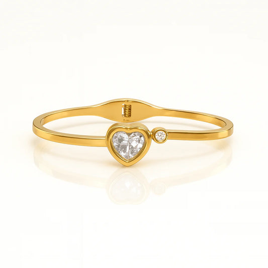 Crystal Love Gold Bracelet