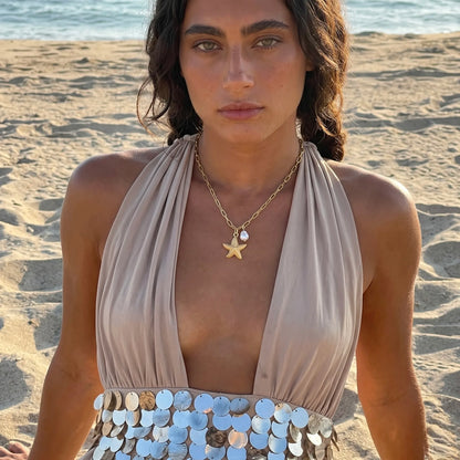 18Kt Gold Plated Coastal Luxe Pendant Necklace