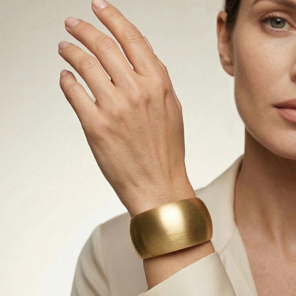 18KT Gold Plated Bold Matte Luxe Cuff