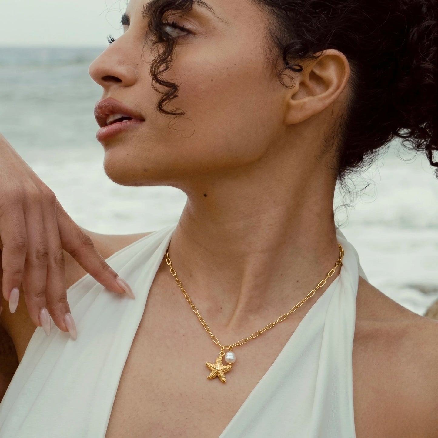 18Kt Gold Plated Coastal Luxe Pendant Necklace