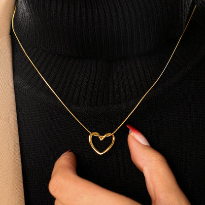 Tied Heart Pendant Necklace