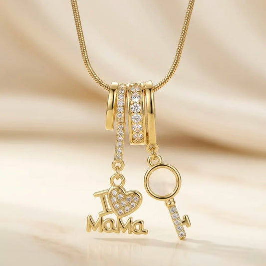 18Kt Gold Plated Love for Mom Charm Necklace
