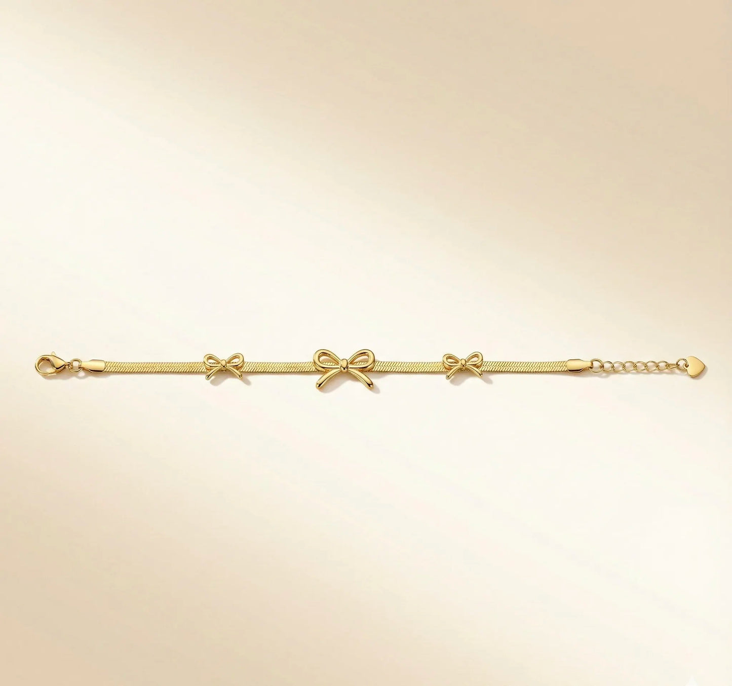 Luxe Bow Charm Chain Bracelet