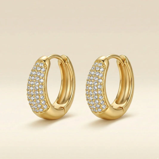 18KT Gold Plated Spark Halo Hoops