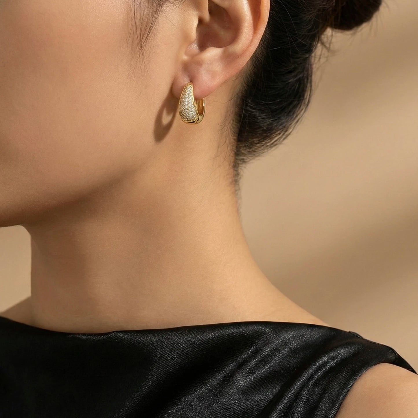 18KT Gold Plated Spark Halo Hoops