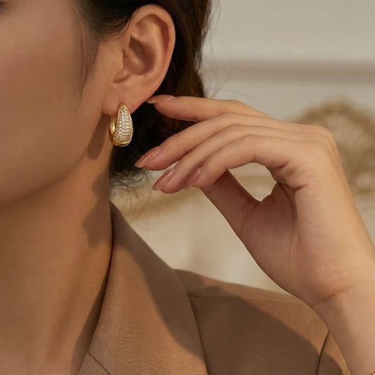 18KT Gold Plated Spark Halo Hoops