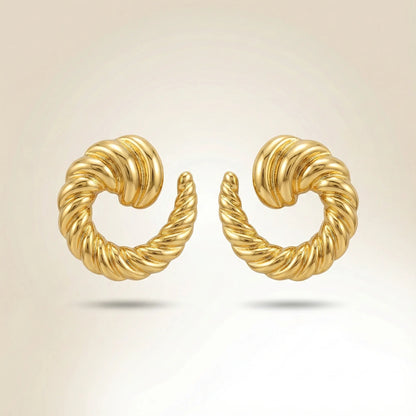18KT Gold Plated Twisted Luxe Earrings
