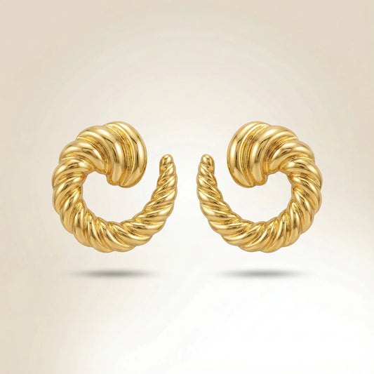 18KT Gold Plated Twisted Luxe Earrings