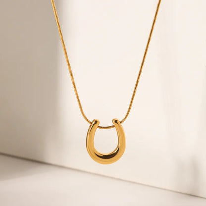 U-Shape Glow Chain Pendant Necklace