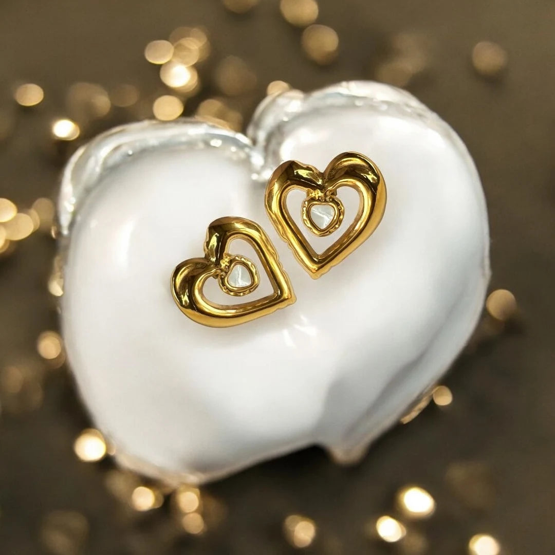 Bold Love Drop Earrings – Anti-Tarnish Romance Look