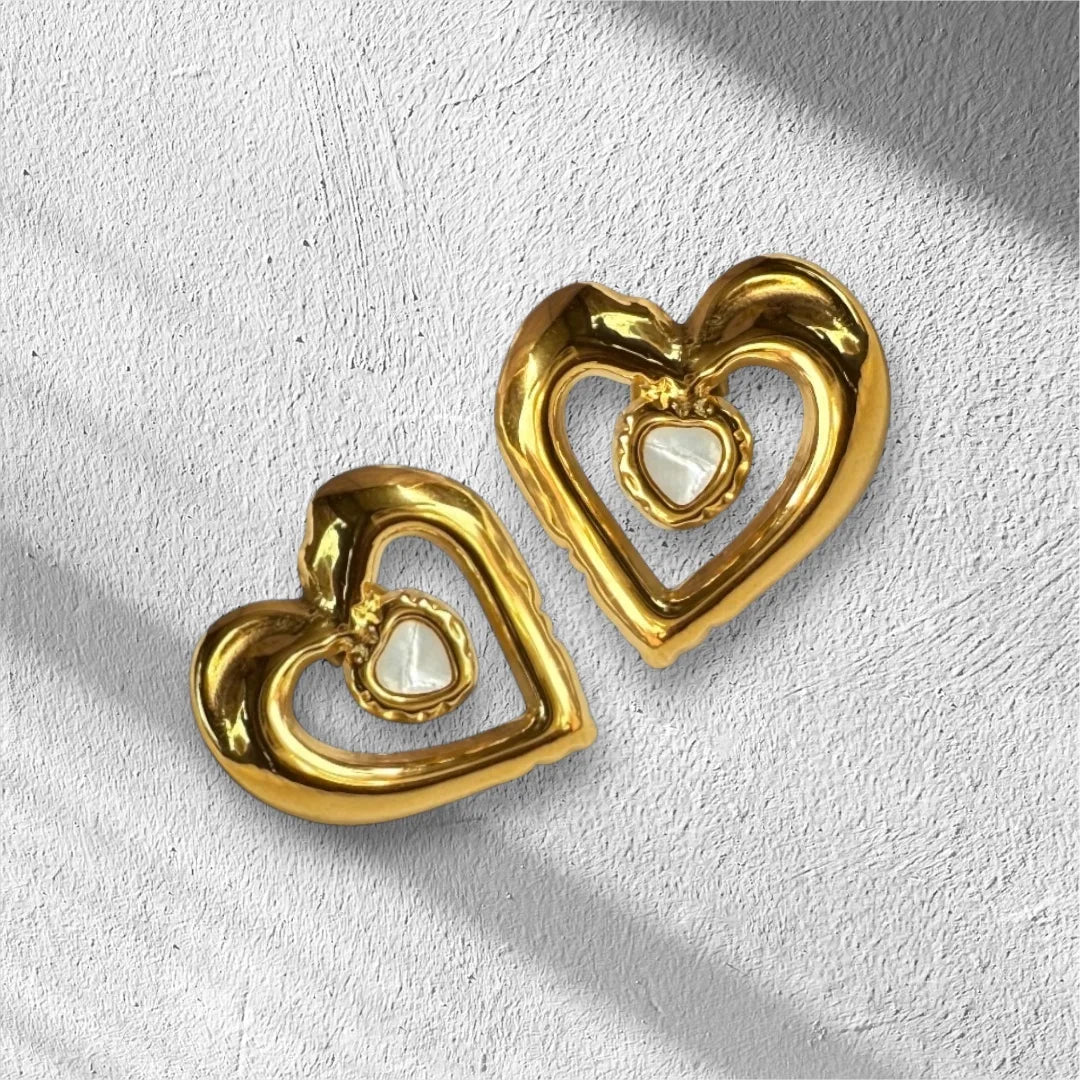 Bold Love Drop Earrings – Anti-Tarnish Romance Look