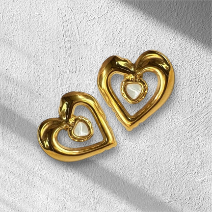 Bold Love Drop Earrings – Anti-Tarnish Romance Look