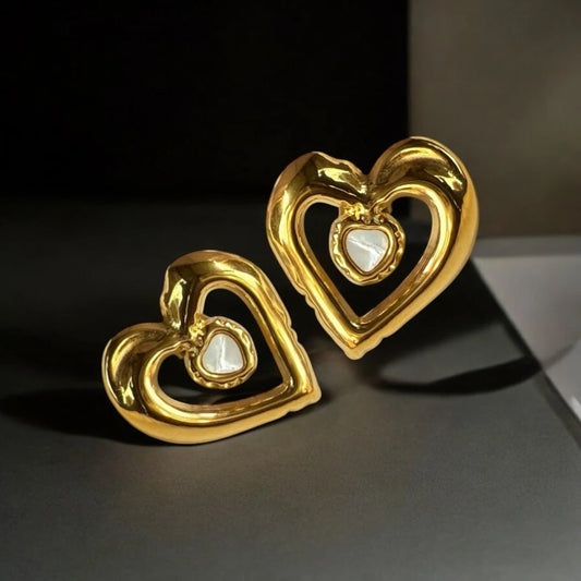 Bold Love Drop Earrings – Anti-Tarnish Romance Look