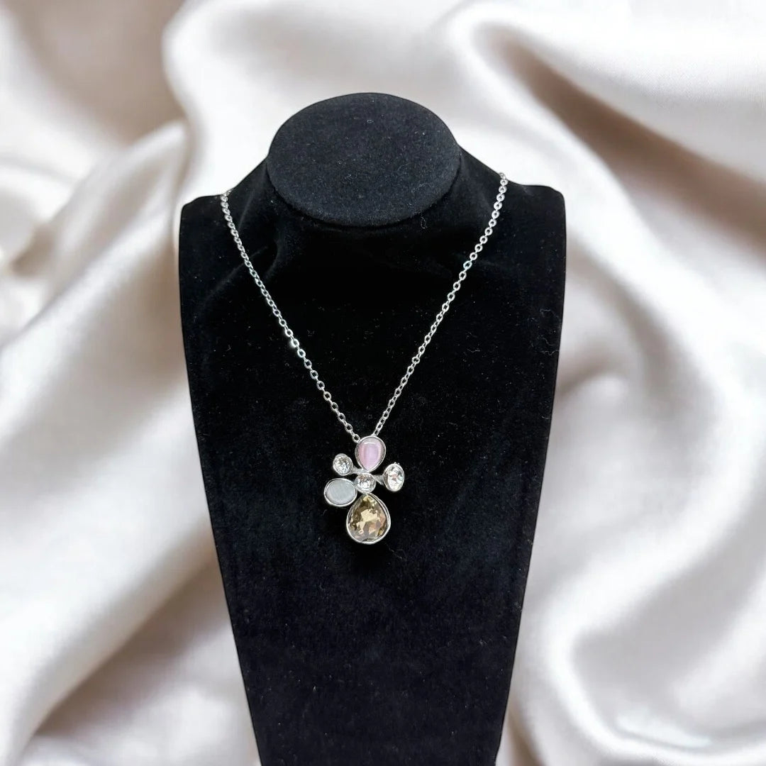Crystal Bloom Pendant Necklace