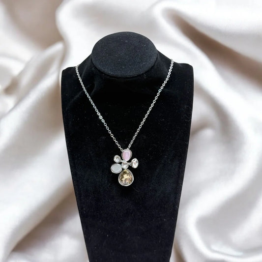 Crystal Bloom Pendant Necklace