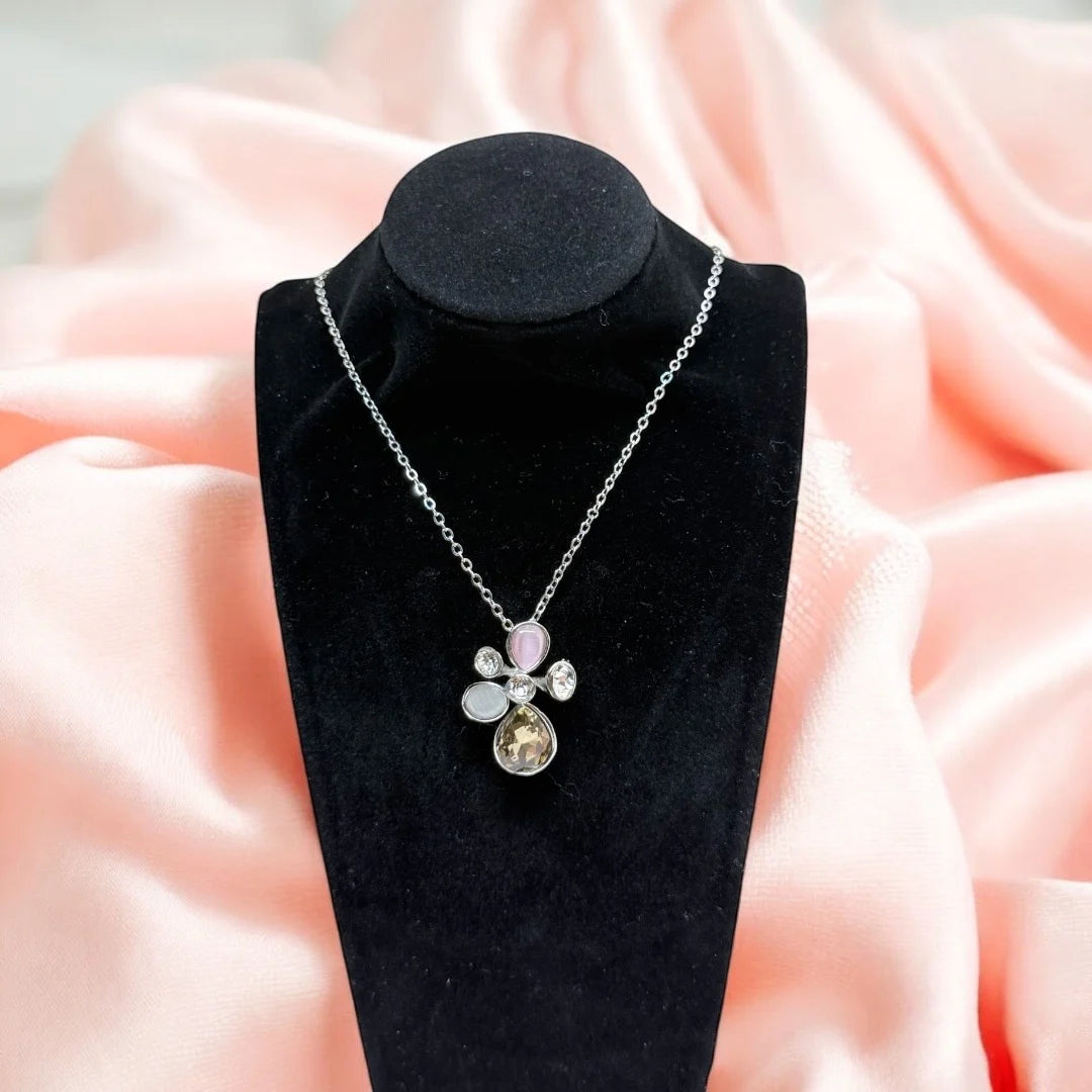 Crystal Bloom Pendant Necklace