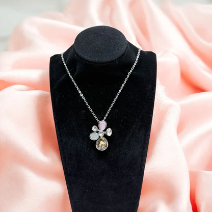 Crystal Bloom Pendant Necklace