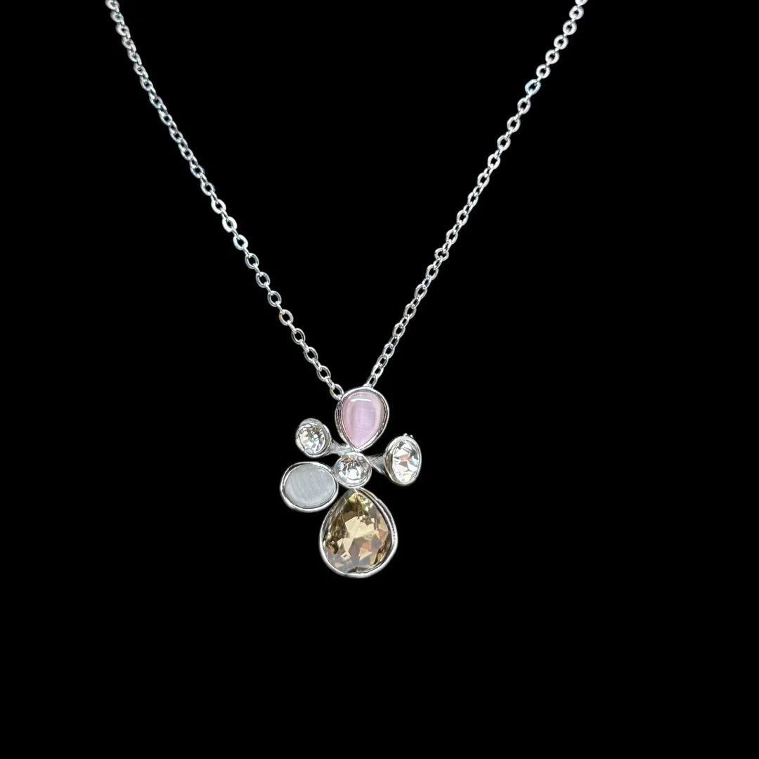 Crystal Bloom Pendant Necklace