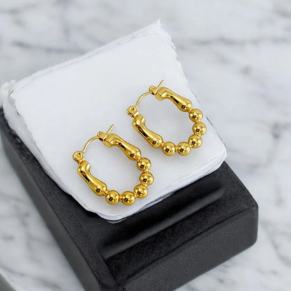 Chunky Bead Hoops