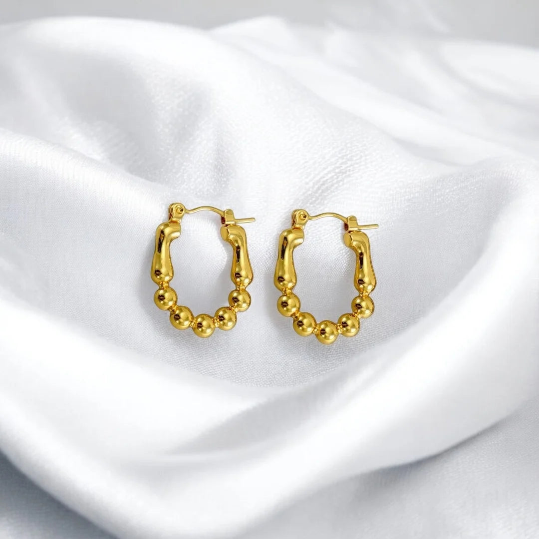 Chunky Bead Hoops