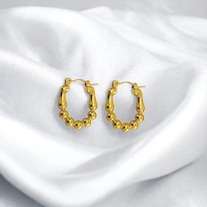 Chunky Bead Hoops
