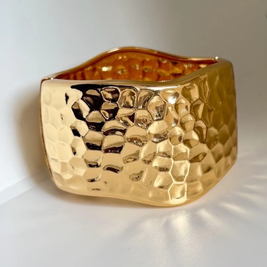 Wavy Hammer Luxe Bracelet Cuff