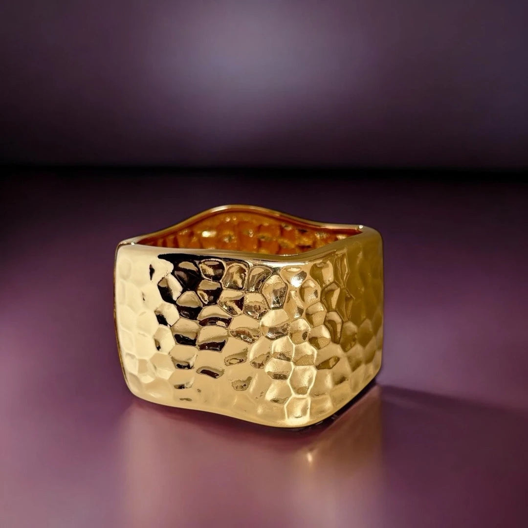 Wavy Hammer Luxe Bracelet Cuff
