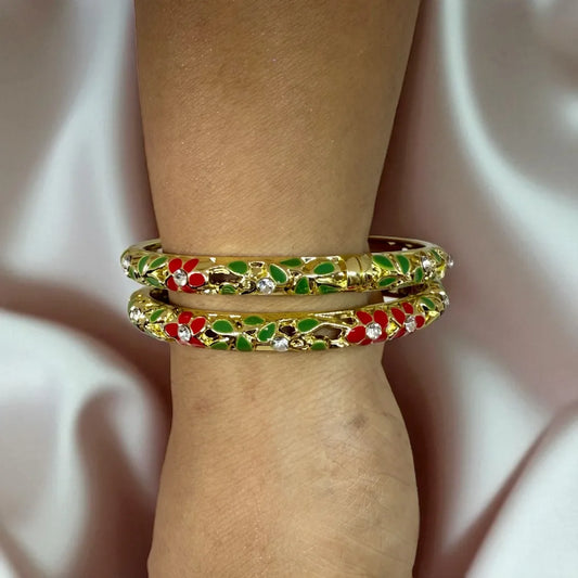 Rangrez Bloom Meenakari Bangles