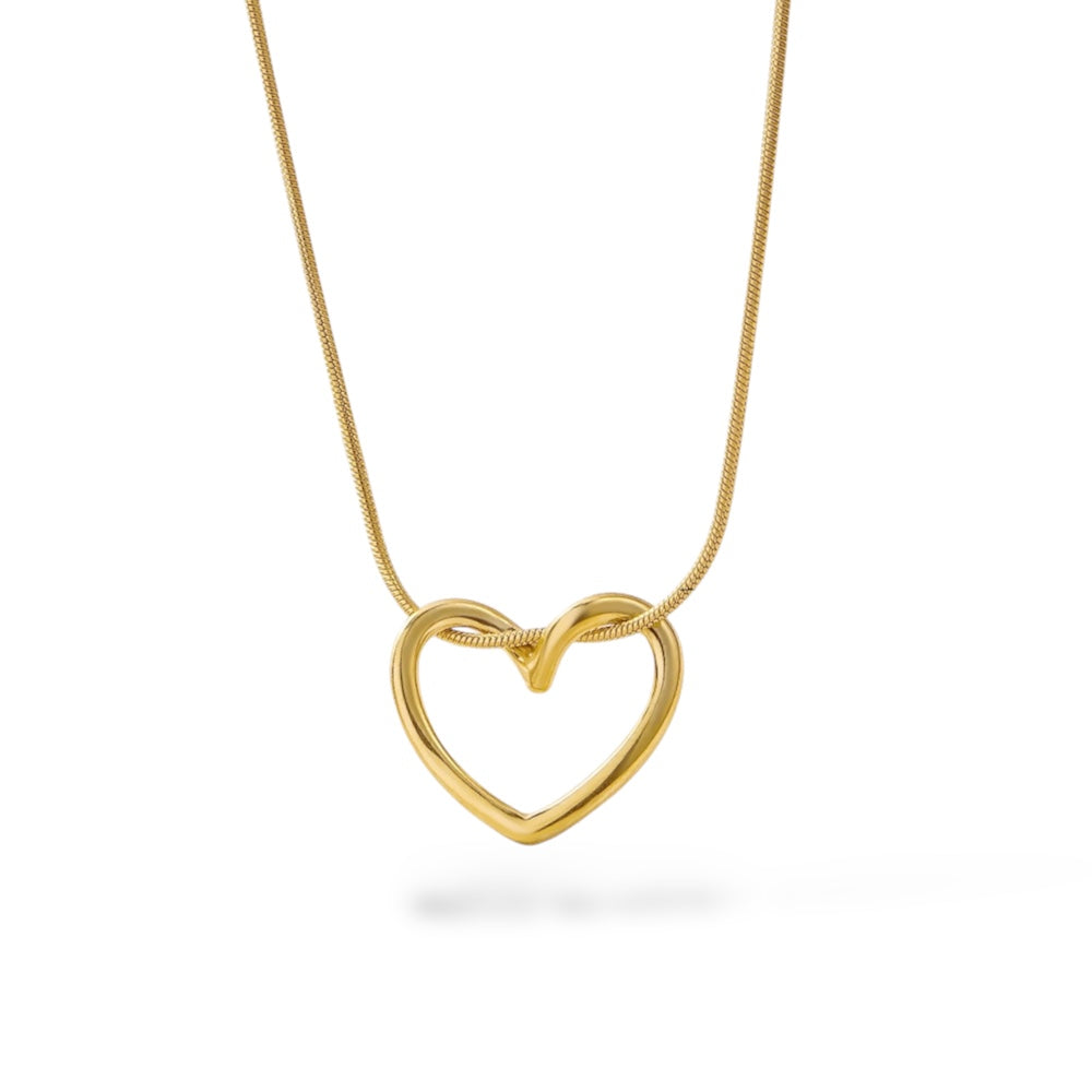Tied Heart Pendant Necklace