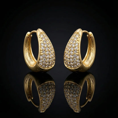 18KT Gold Plated Spark Halo Hoops