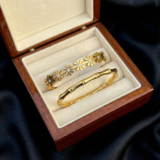 18KT Gold Plated Floral Glow Charm