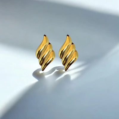 Wavy Swirl Studs – Stainless Steel | Jyarsh Exclusive