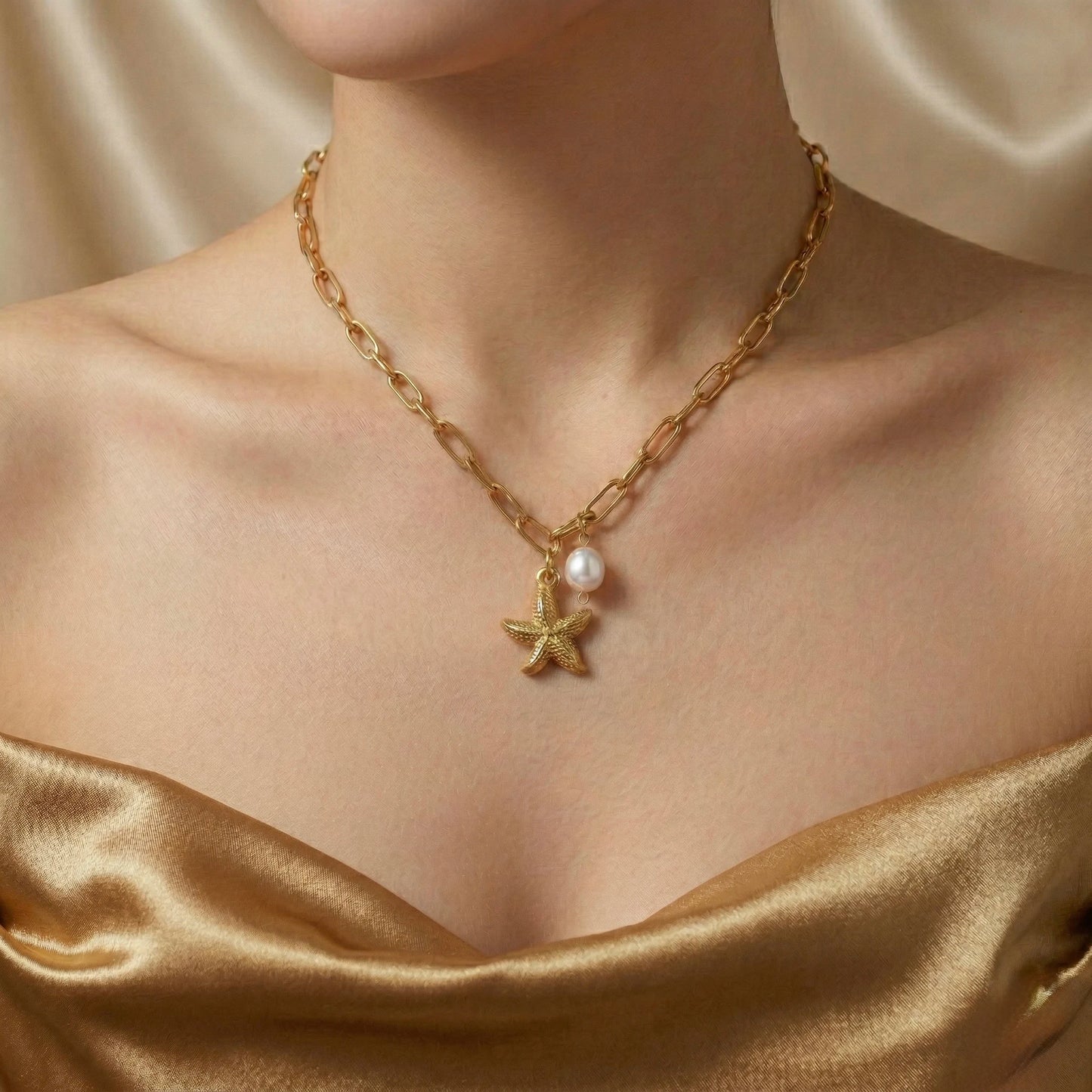 18Kt Gold Plated Coastal Luxe Pendant Necklace