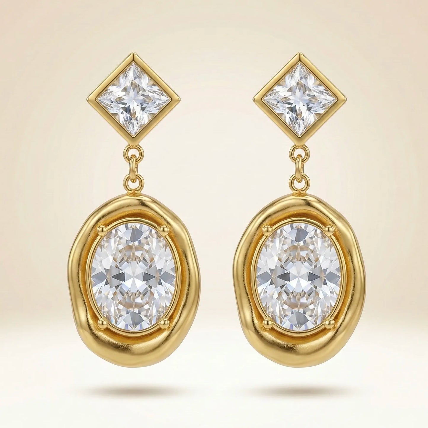 18KT Gold Plated Timeless Radiance Statement Drops