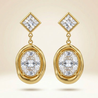 18KT Gold Plated Timeless Radiance Statement Drops