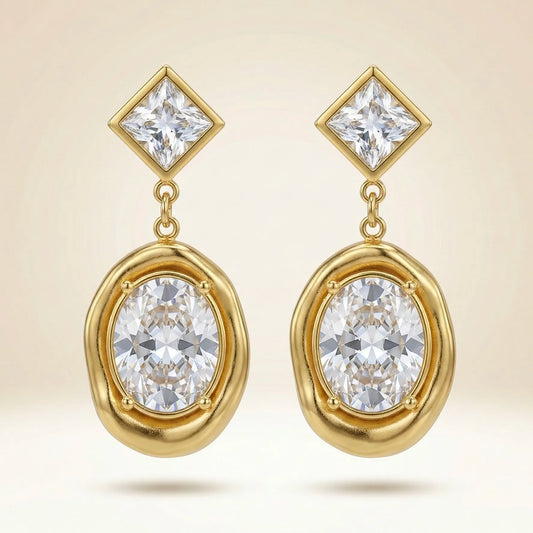 18KT Gold Plated Timeless Radiance Statement Drops