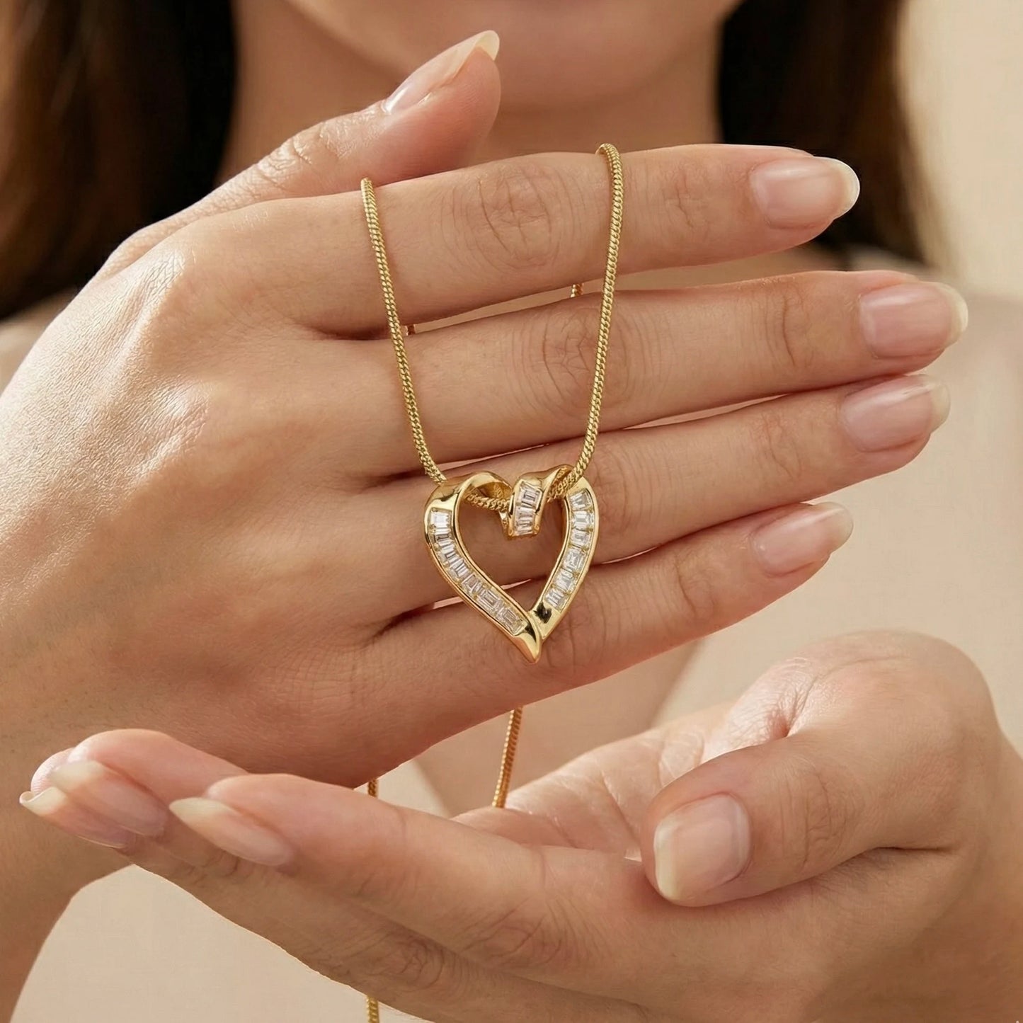 18KT Gold Plated Royal Heartstone Pendant