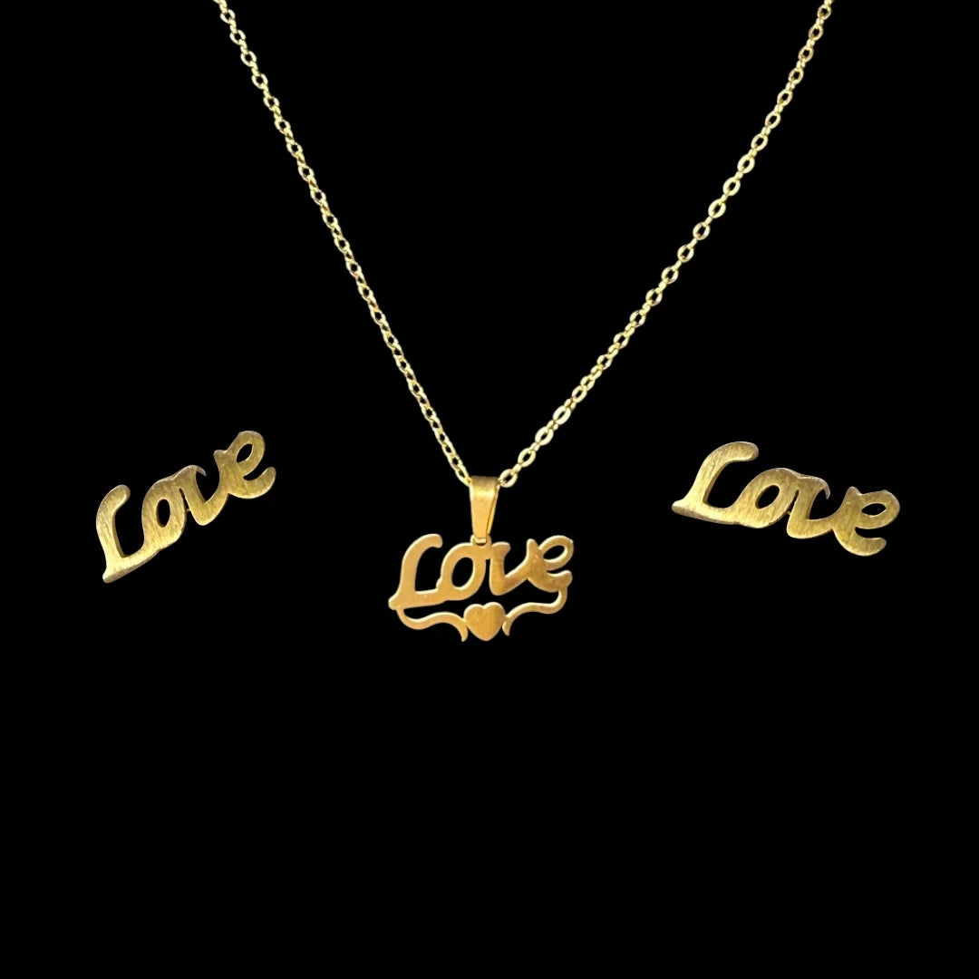 Heartfelt Love Pendant & Studs